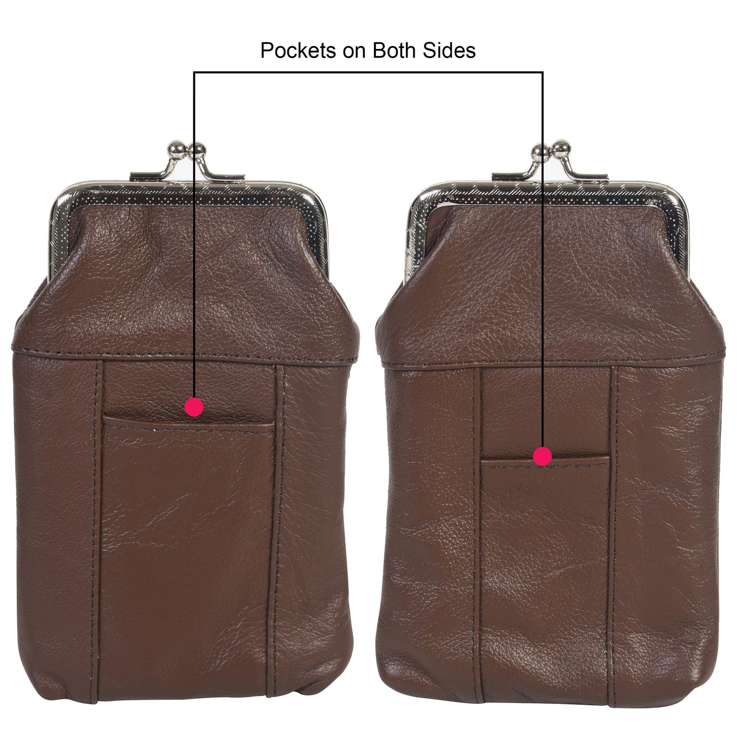 Leather Cigarette Case Pack Holder Regular or 100's Lighter Pocket by Leatherboss (Brown)