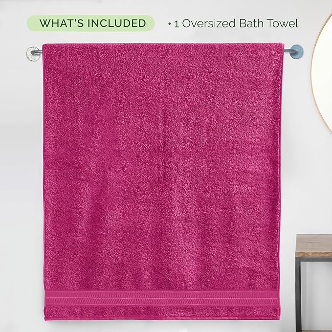 Elegant Comfort Three Line Popcorn Extra Large Luxury Bath Towel