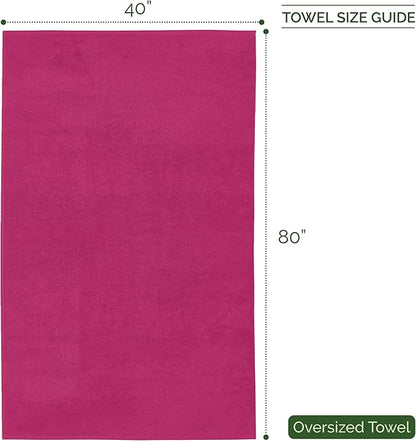 Elegant Comfort Three Line Popcorn Extra Large Luxury Bath Towel