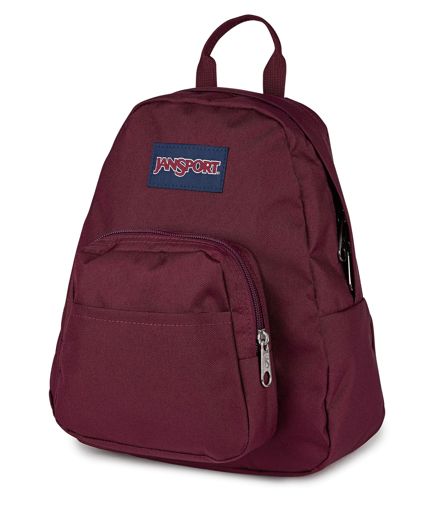 JanSport Half Pint Mini Backpack, 10.2 L - Durable Mini Bag Purse with Adjustable Shoulder Straps, Single Main Compartment, Zippered Stash Pocket, Cherry Lacquer