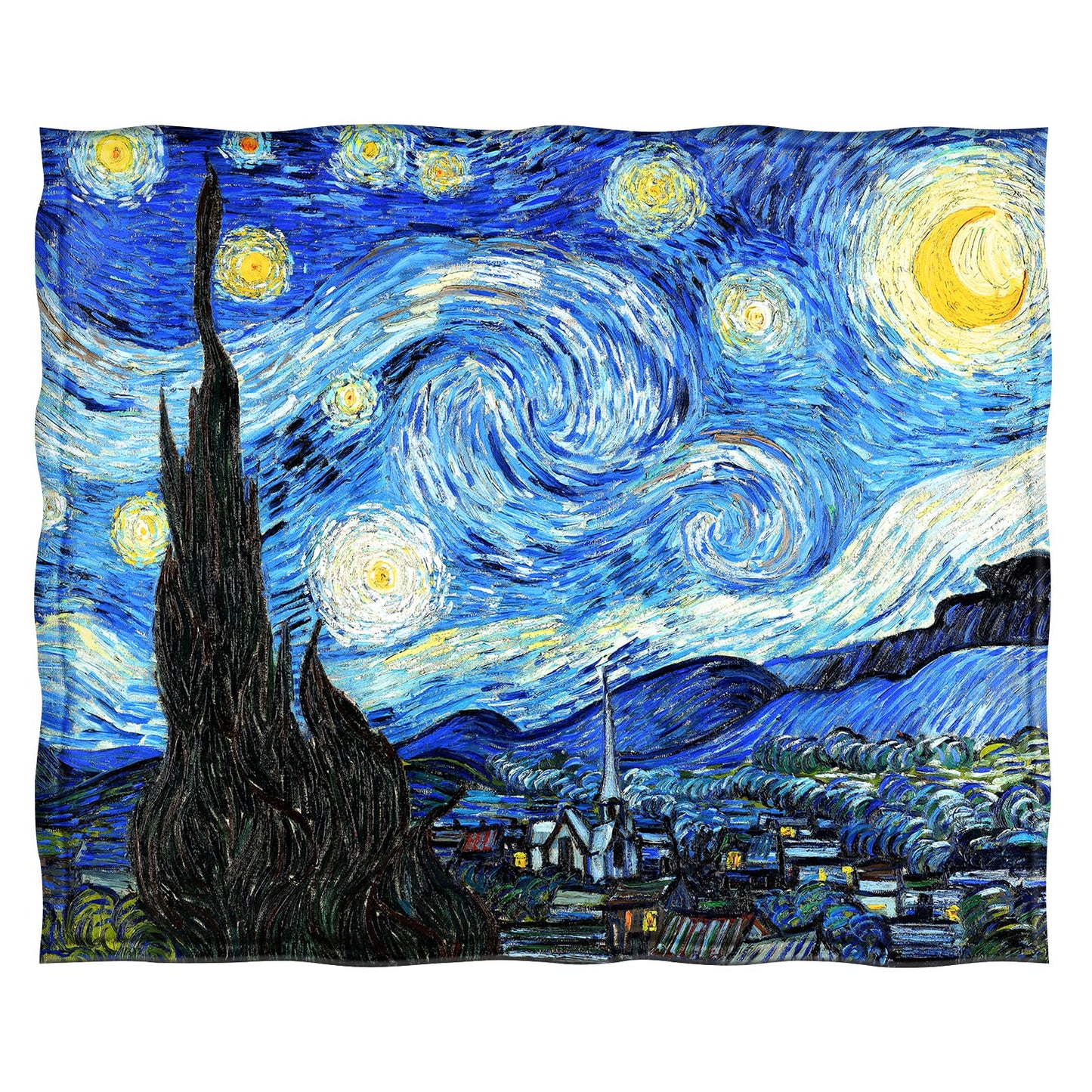 Levens The Starry Night Throw Blanket, Abstract Theme Decor for Couch Bed Sofa Travelling Camping, Birthday Christmas Soft Cozy Lightweight Flannel Fleece Blankets for Kids 50"x60"