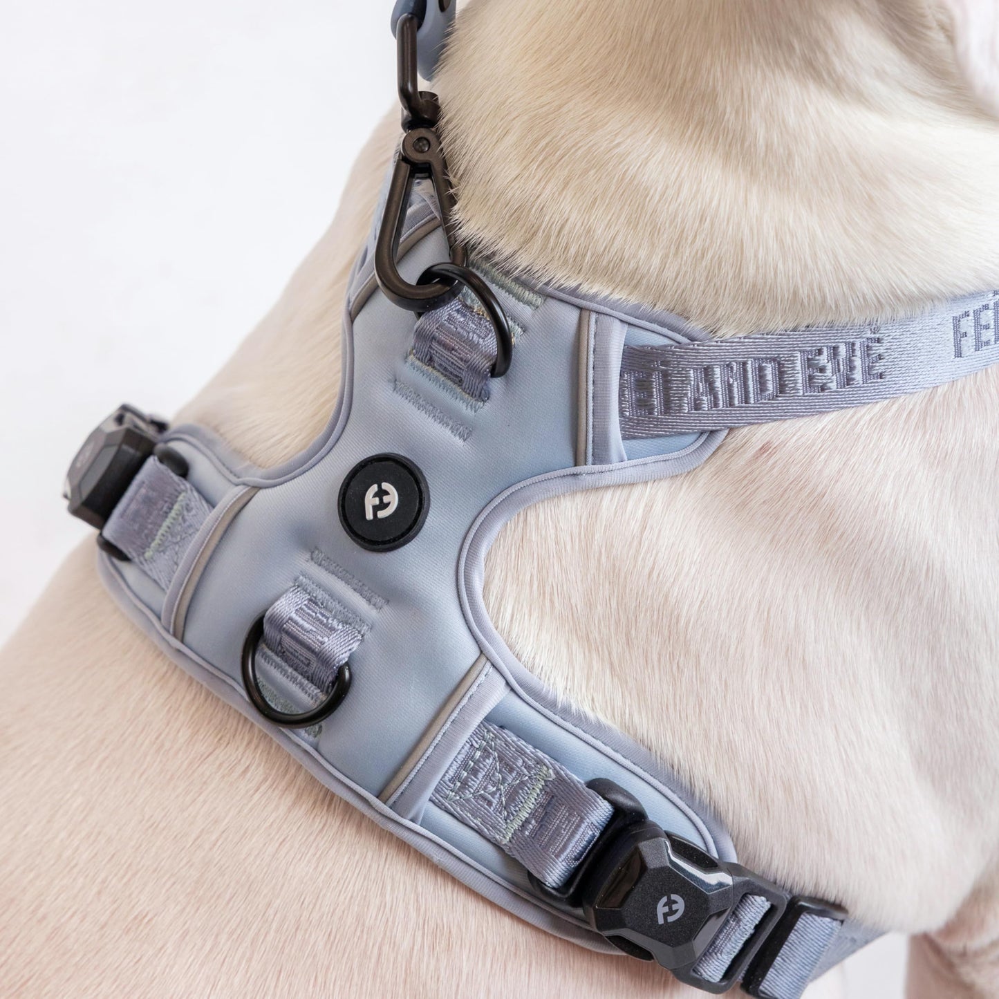 2026 New Editions, Fei and Eve Cloud MagEase Dog Harness, Quick-Release Buckles, Reflective, 3-Point No-Pull Control, Breathable Mesh, Adjustable Fit, Large, Dusk Blue