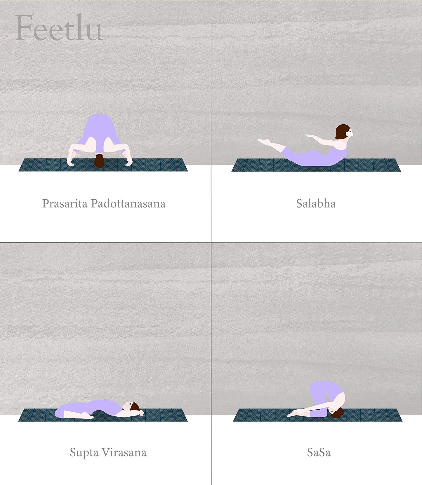 Foldable Yoga Exercise Mat – Lightweight, Anti-Slip, and Easy to Store for Yoga, Pilates, Home Workouts, and Floor Exercises