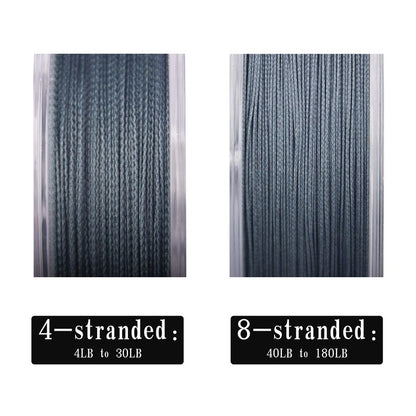 Braided Fishing Line Abrasion Resistant Superline Zero Stretch&Low Memory Extra Thin Diameter Green 327Yds,15LB