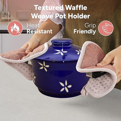 Casa Platino Cute Oven Mitts & Pot Holders, 4-Piece – Oven Mitts Heat Resistant