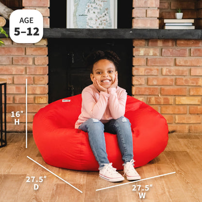 Big Joe Classic Bean Bag Chair, Mini Clouds Oat Smartmax, Durable Polyester Nylon Blend, 2 feet Round