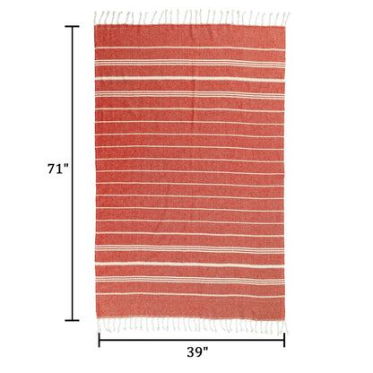 Topjini 1 Pack Turkish Beach Towel, Oversized 39"x71"Quick Dry Sand Free Cotton Striped Bulk Towel Vacation Essentials Pool Rravel Cruise Towels,Aqua