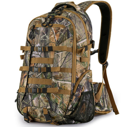 GoHimal Hunting Backpack with Bow Holder, 30L Water-proof Camo Daypack for Men, 600D Fabric Hunting Gear for Deer Bowhunting