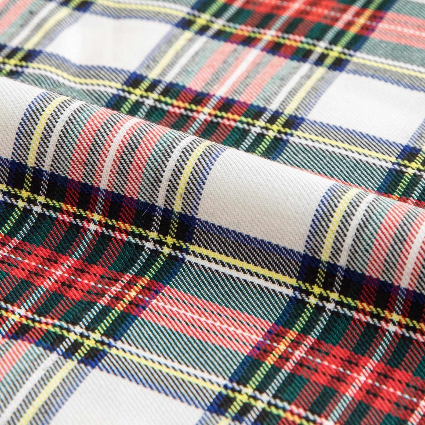 AQOTHES Pack of 2 Christmas Plaid Decorative Throw Pillow Covers Scottish Tartan Cushion Case for Farmhouse Home Holiday Decor Red and White, 18 x 18 Inches
