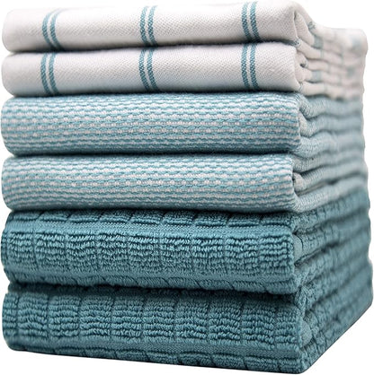 Premium Kitchen Towels | Large Cotton Dish Towels | Flat & Terry Highly