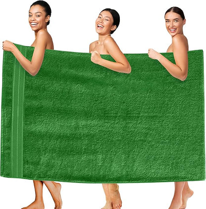Elegant Comfort Three Line Popcorn Extra Large Luxury Bath Towel