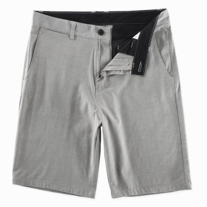 AIRDYNAM Men's Hybrid Golf Dress Shorts Lightweight Quick Dry Casual with Flat Front 9-Inch Inseam and 4 Pockets Grey 34