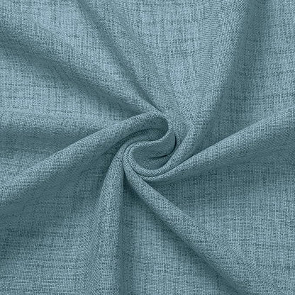 Tollpiz Short Linen Curtain Bedroom Rod Pocket Semi Sheer Curtains Burlap Light Filtering Thick Linen Drape for Living Room, 38 x 54 inches Long, Dusty Blue, Set of 2 Panels