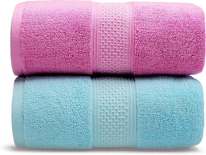 Cotton Bath Towels Set, 2-Piece Set Super Absorbent Quick Drying, Suitable