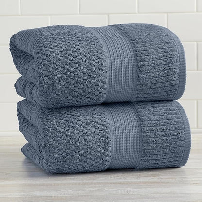 NY Loft 100% Cotton 2 Pack Bath Sheet Towel Set | Extra Large Oversize Bath