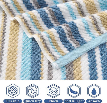 Striped Bath Towels Set