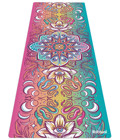 Reetual, The Yoga Mat That Adores Sweat | Premium Hot Yoga Mat Non Slip Towel Combo - with Carrying Strap | Eco Friendly | Designed for Bikram, Hot Yoga, Ashtanga, Vinyasa, Power