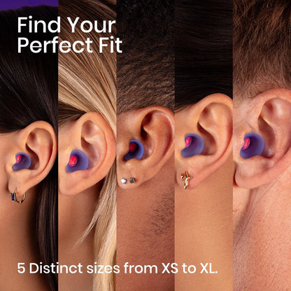 Manta Sleep Earplugs – Engineered for Maximum Side-Sleep Comfort, Reusable Ear Plugs for Noise Reduction, Includes 5 Sizes for a Perfect Fit, Stays in Place All Night