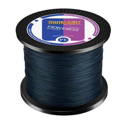 RIKIMARU Braided Fishing Line Abrasion Resistant Superline Zero Stretch & Low Memory Extra Thin Diameter Dark Gray 327Yds, 150LB