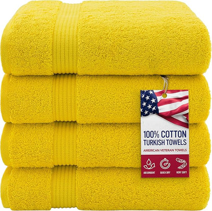 American Veteran Towel, 100% Cotton Turkish Bath Towels