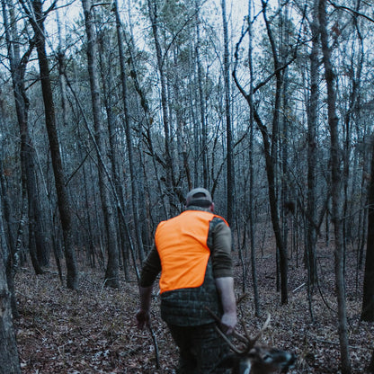 HME Highly Visible Blaze Orange Durable Reliable Versatile All-Season Unisex Safety Vest & Adjustable Hat with Hook-and-Loop Backstrap