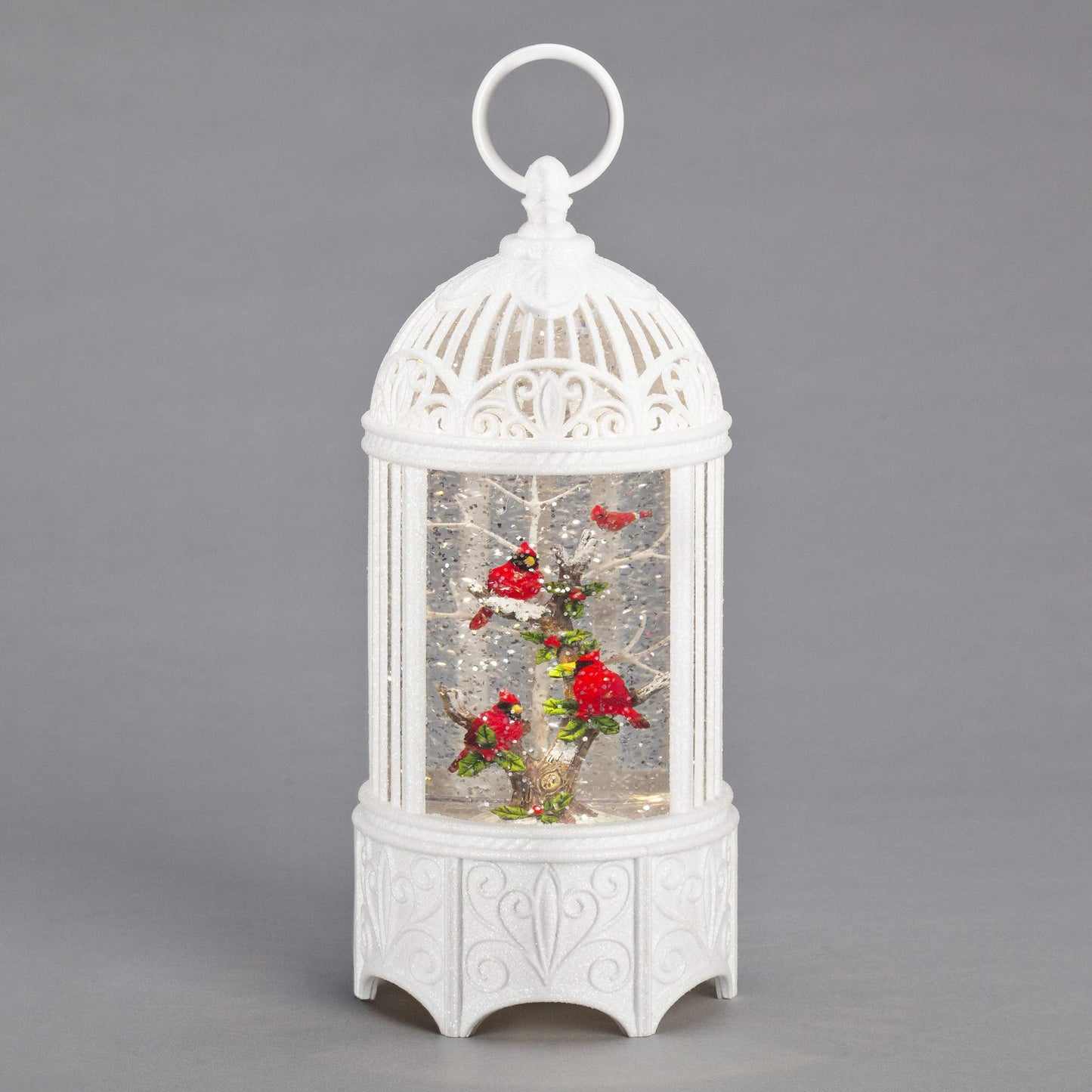 Roman 133349 Led Swirl Birdcage Christmas Cardinal, 10.2 inch, Multicolor