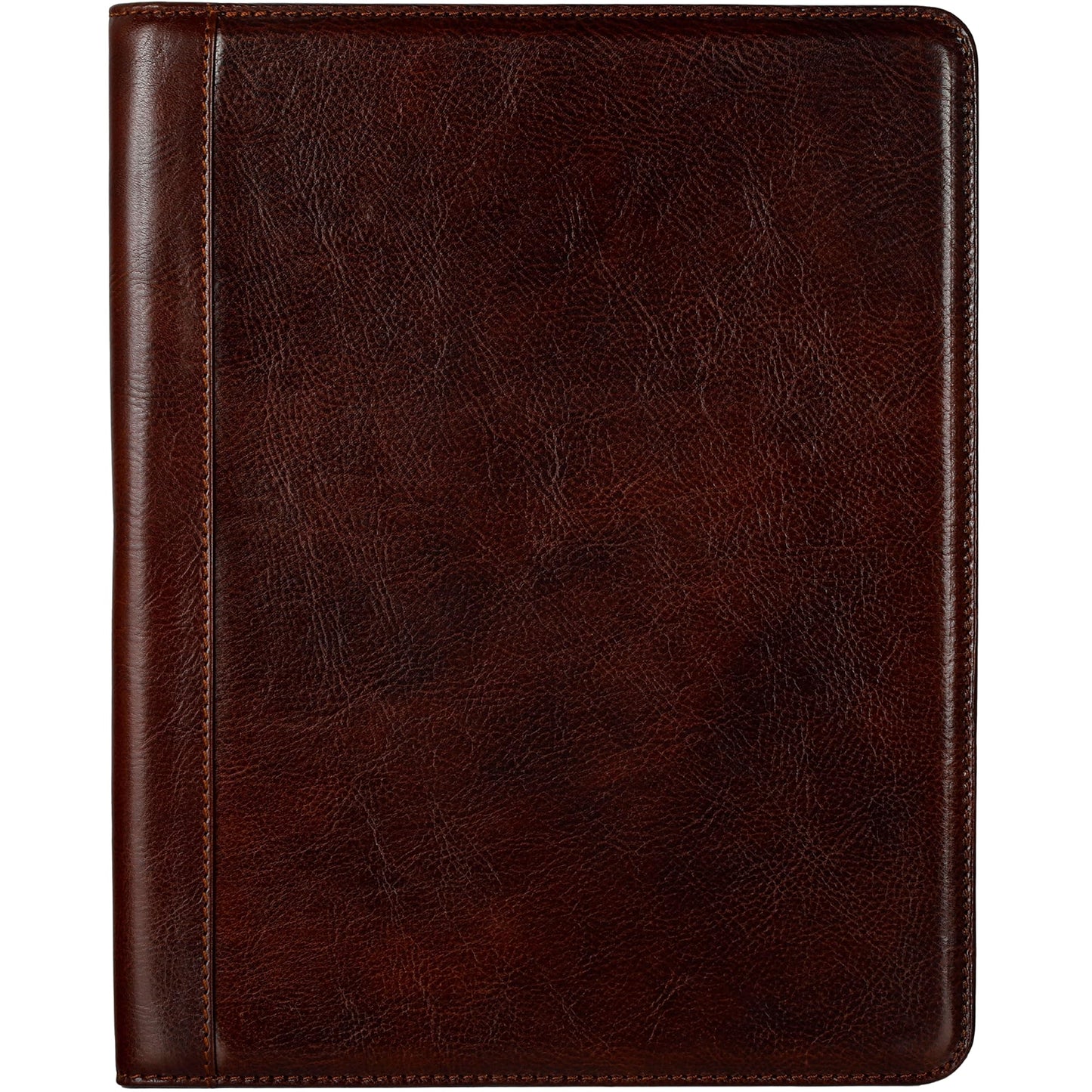 Time Resistance Leather Portfolio – Tablet size Leather Document Case – Small Briefcase Made in Italy (Brown)