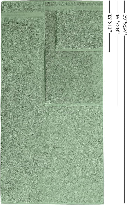 American Veteran Towel, 100% Cotton Turkish 6 Piece Towel Set, Luxury Towels