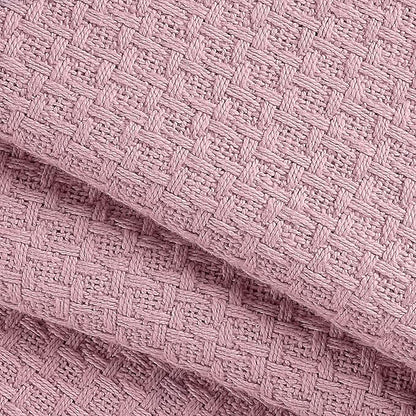 BELIZZI HOME 100% Cotton Bed Blanket, Breathable Bed Blanket King Size, Cotton Thermal Blankets King, Perfect for Layering Any Bed for All Season, Purple