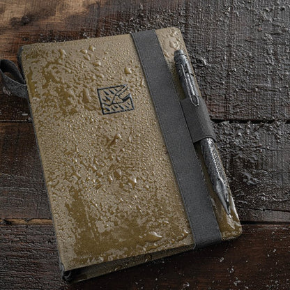 Rite in the Rain Weatherproof Side Spiral Kit: TPU Fabric Cover, 4.625" x 7" Black Notebook, and Tough Mechanical Pencil (No. M973-KIT)