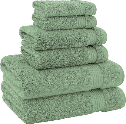 American Veteran Towel, 100% Cotton Turkish 6 Piece Towel Set, Luxury Towels