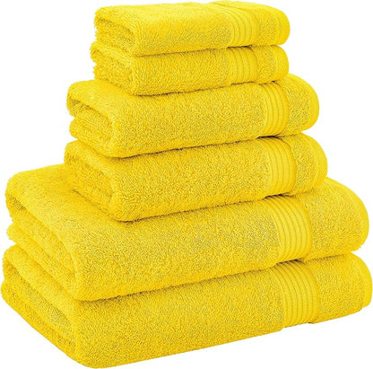 American Veteran Towel, 100% Cotton Turkish 6 Piece Towel Set, Luxury Towels