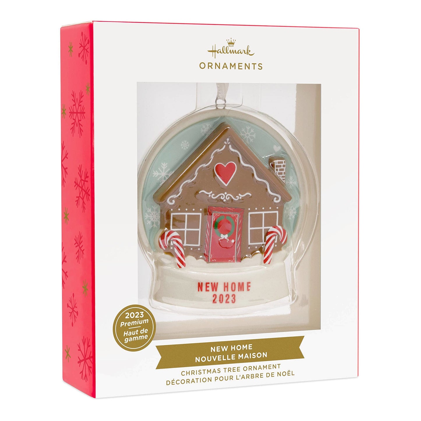 Hallmark Gingerbread House New Home 2023 Christmas Ornament, Premium Ceramic