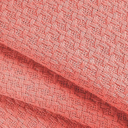 BELIZZI HOME 100% Cotton Bed Blanket, Breathable Bed Blanket King Size, Cotton Thermal Blankets King, Perfect for Layering Any Bed for All Season, Coral