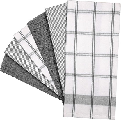 Premium Kitchen Towels | Large Cotton Dish Towels | Flat & Terry Highly