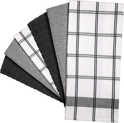 Premium Kitchen Towels | Large Cotton Dish Towels | Flat & Terry Highly