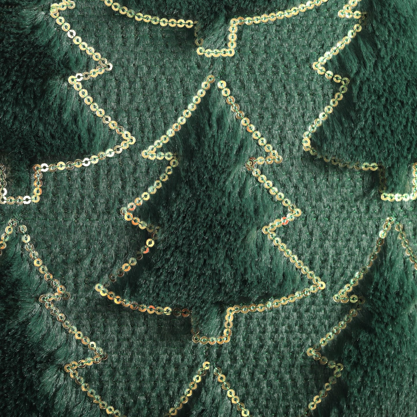 4TH Emotion Christmas Tree Decorative Lumbar Pillow Covers 12x20 Set of 2, Green Soft Plush Faux Fur Farmhouse Throw Cushion Cases for Xmas Winter Holiday Home Decorations