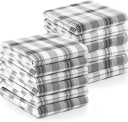 Utopia Towels Grey & White Dish Towels 100% Ring Spun Cotton Highly Absorbent &