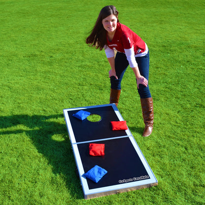GoSports Cornhole PRO Regulation Size Bean Bag Toss Game Set (Black)
