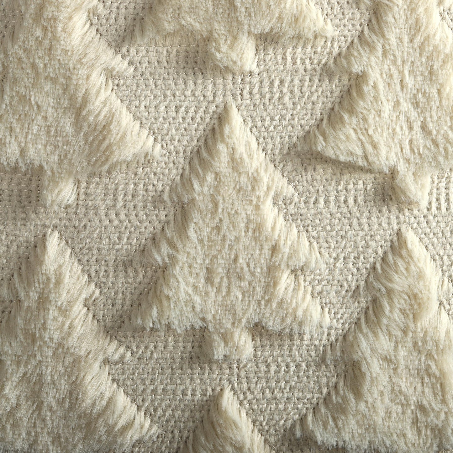 4TH Emotion Christmas Tree Decorative Pillow Covers 18x18 Set of 2, Beige Soft Plush Faux Fur Farmhouse Throw Cushion Cases for Xmas Winter Holiday Home Decor