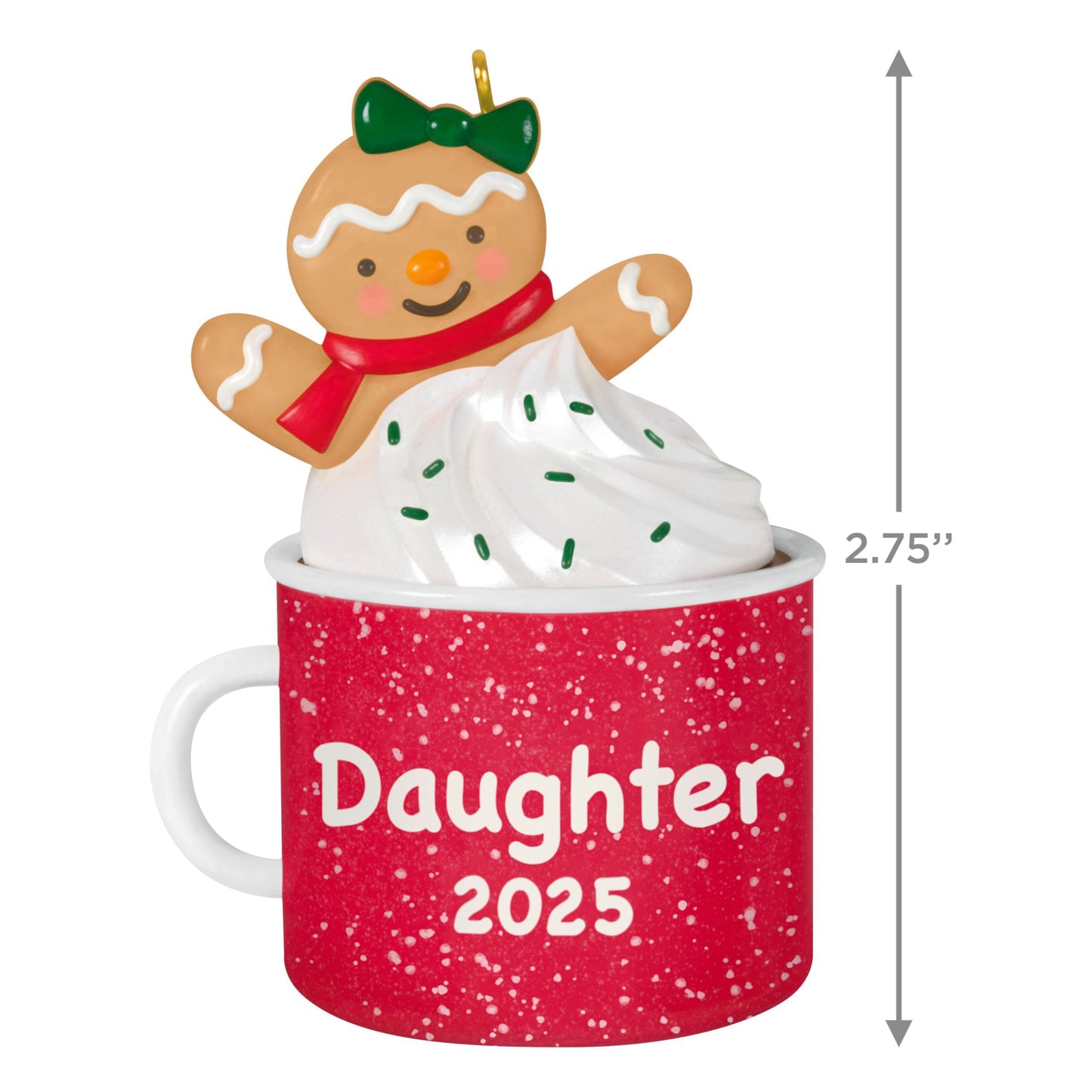 Hallmark Keepsake Christmas Ornament, Daughter Gingerbread Girl in Mug 2025
