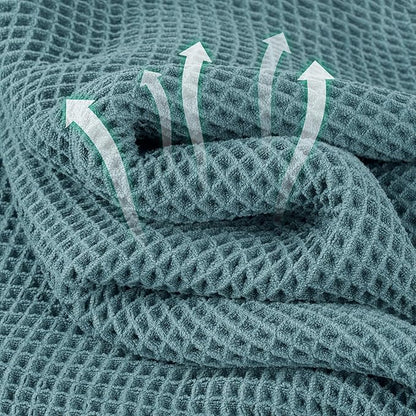 Microfiber Waffle Hand Towels, 4 Pieces, Fast Drying, Lint Free 430 GSM