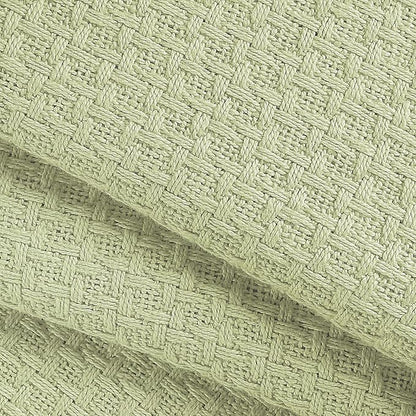 BELIZZI HOME 100% Cotton Bed Blanket, Breathable Bed Blanket Twin Size, Cotton Thermal Blankets Twin, Perfect for Layering Any Bed for All Season, Sage Green