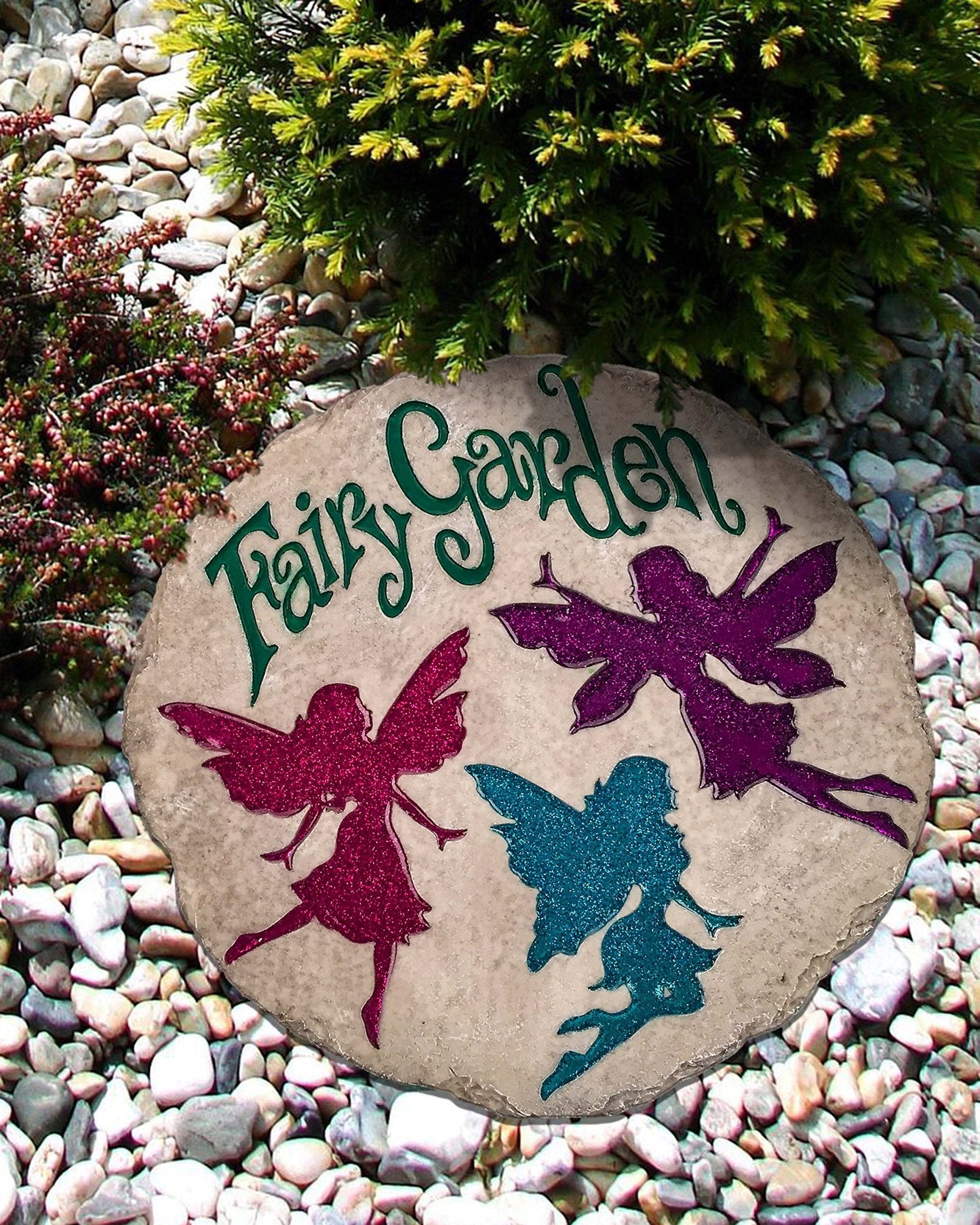 Spoontiques - Garden Décor - Merry Christmas Truck Stepping Stone - Decorative Stone for Garden