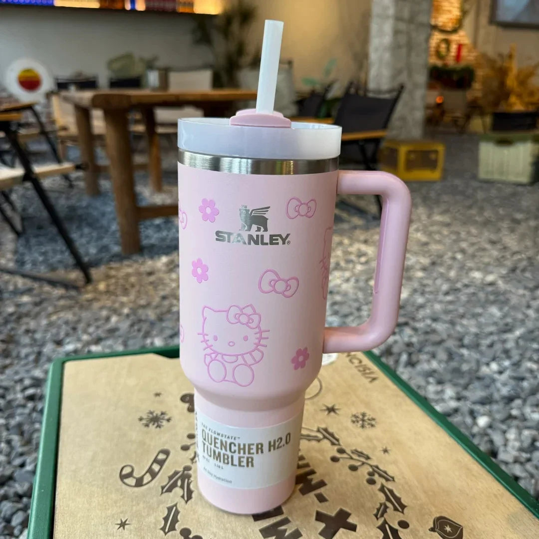 Plating Black Stanley Quencher H2.0 Tumbler – 40 oz Travel Cup