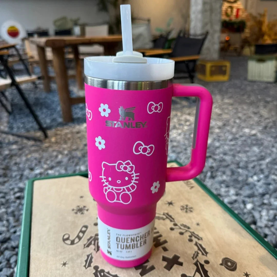 X PINK Stanley Quencher H2.0 Tumbler – 40 oz Travel Cup