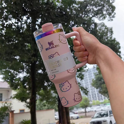 KT PINK Stanley Quencher H2.0 Tumbler – 40 oz Travel Cup