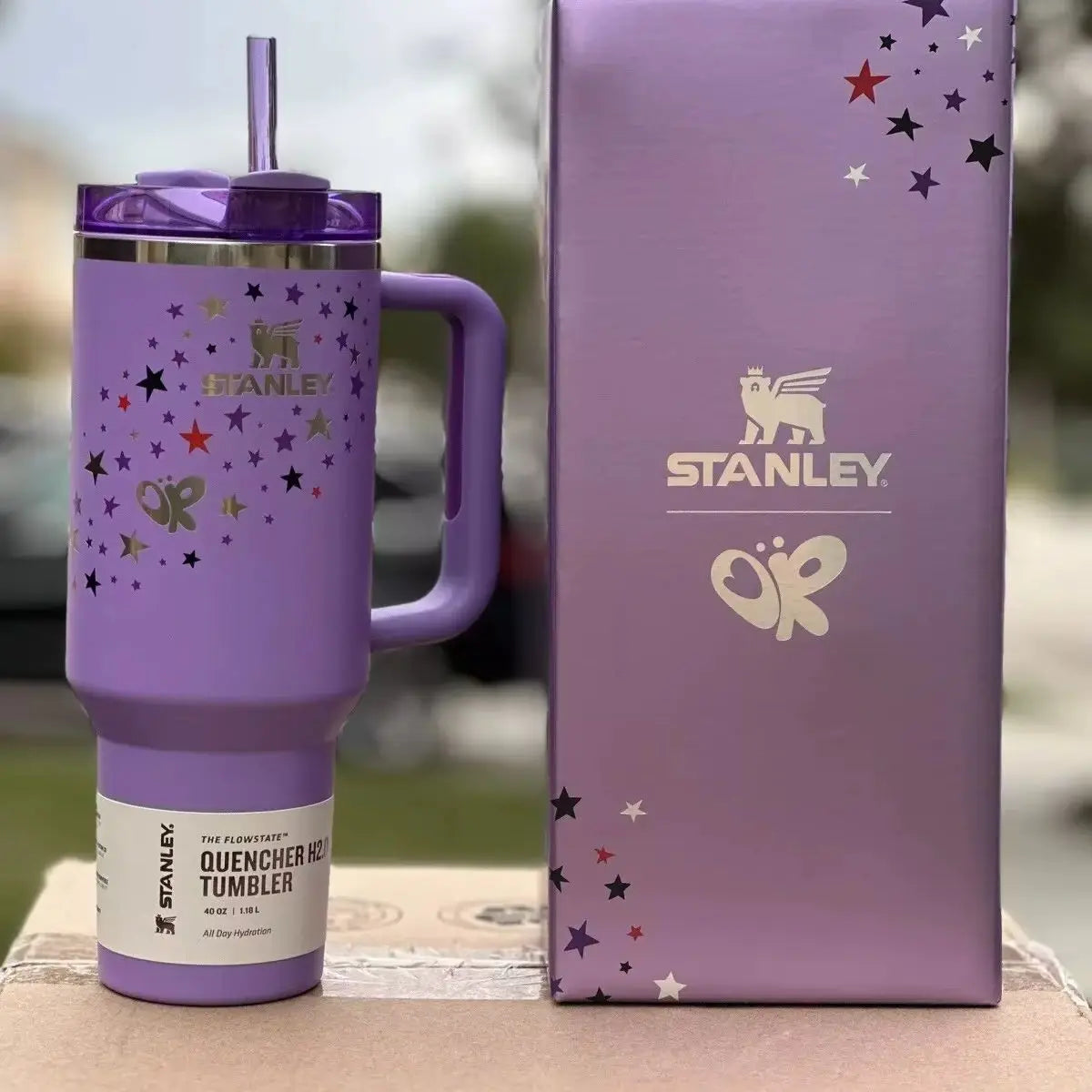 Plating Black Stanley Quencher H2.0 Tumbler – 40 oz Travel Cup
