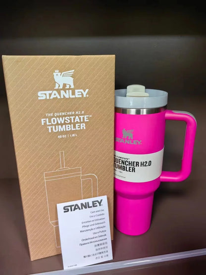 Hot Pink Stanley Quencher H2.0 Tumbler – 40 oz Travel Cup
